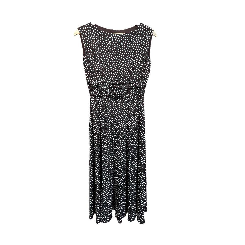 Jessical Howard Womens Polka Dot Midi Dress Size 6 Wedding Rockabilly Retro